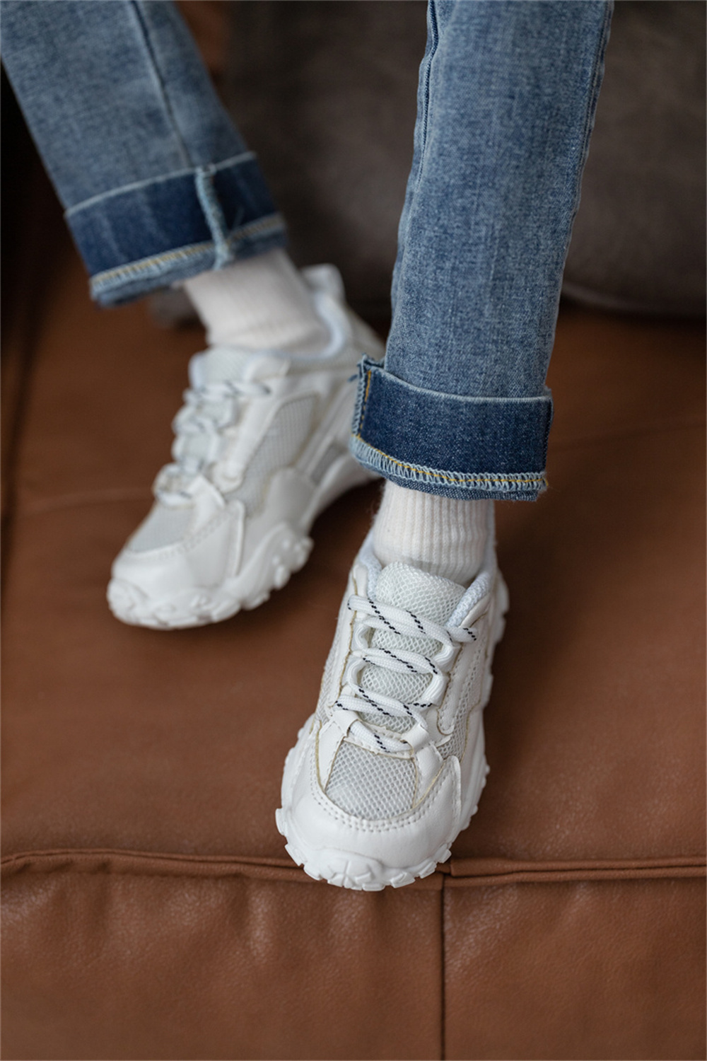 Street Fashion Boy - ตุ๊กตาBJDรองเท้าMSD Unisex Boys 1/4 ID75 สีขาวสีดําหล่อตาข่ายรองเท้าผ้าใบลําลองนุ่ม-soledกีฬารองเท้าตุ๊กตาอุปกรณ์เสริม
