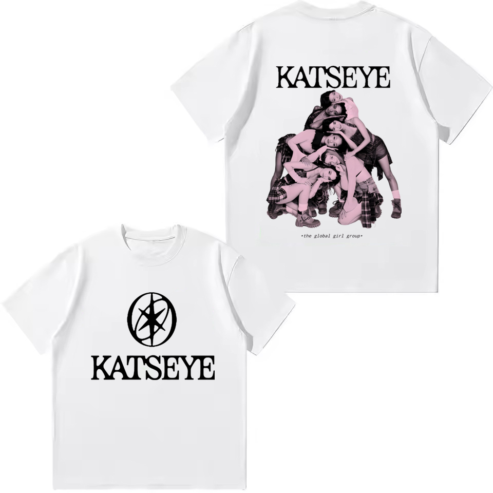 Street Fashion Kids - เสื้อยืดเด็กผู้หญิงลายพิมพ์กลุ่มวงดนตรี Katseye เสื้อยืดแฟชั่นสำหรับเด็กผู้หญิง เสื้อยืดแขนสั้นลำลองสำหรับฤดูร้อน เสื้อยืดเด็กผู้ชาย เสื้อยืดคอกลมสำหรับเด็ก