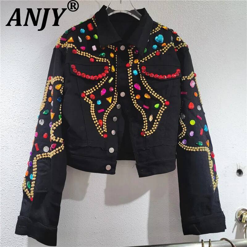 Street Fashion Thailand - ANJY ฤดูใบไม้ผลิฤดูใบไม้ร่วงใหม่ผู้หญิงประเทศไทยสไตล์แฟชั่น Punk แจ็คเก็ต Heavy Industry