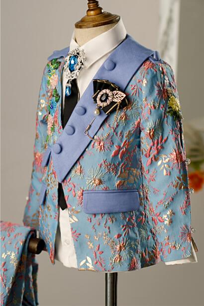 Street Fashion Boy - 2023การออกแบบล่าสุดชายชุด Jacquard ชุดเด็กหล่อเดินชุดเด็กชายแฟชั่นอังกฤษโฮสติ้งเปียโนชุด