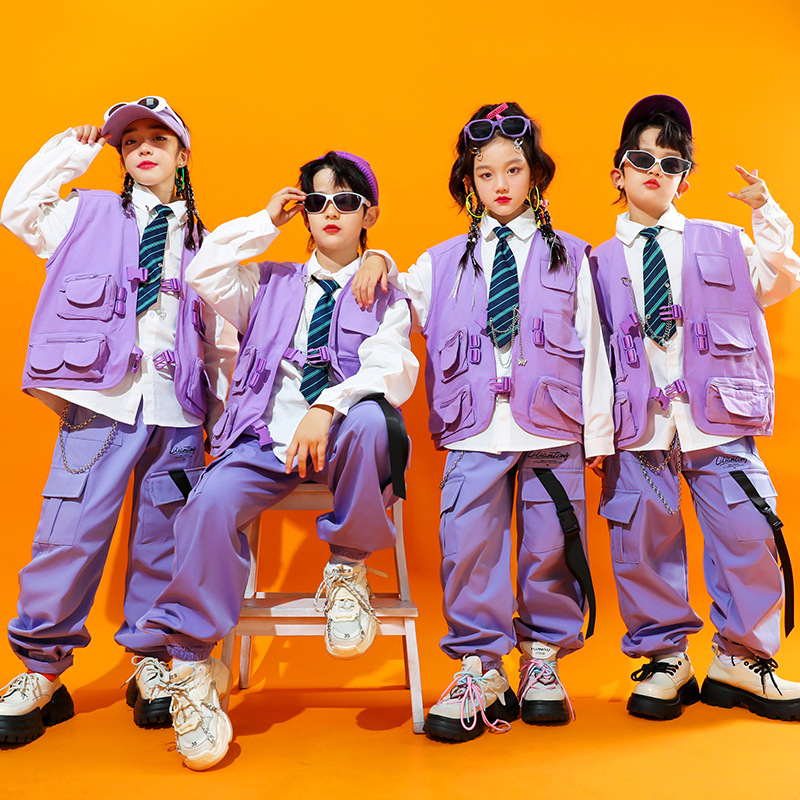 Street Fashion Boy - ชุดการแสดงเต้นสตรีทแดนซ์และฮิปฮอปสำหรับเด็ก, ชุดเต้นแจ๊สสำหรับเด็กผู้หญิง, ชุดแฟชั่นฮิปฮอปสำหรับเด็กผู้ชาย