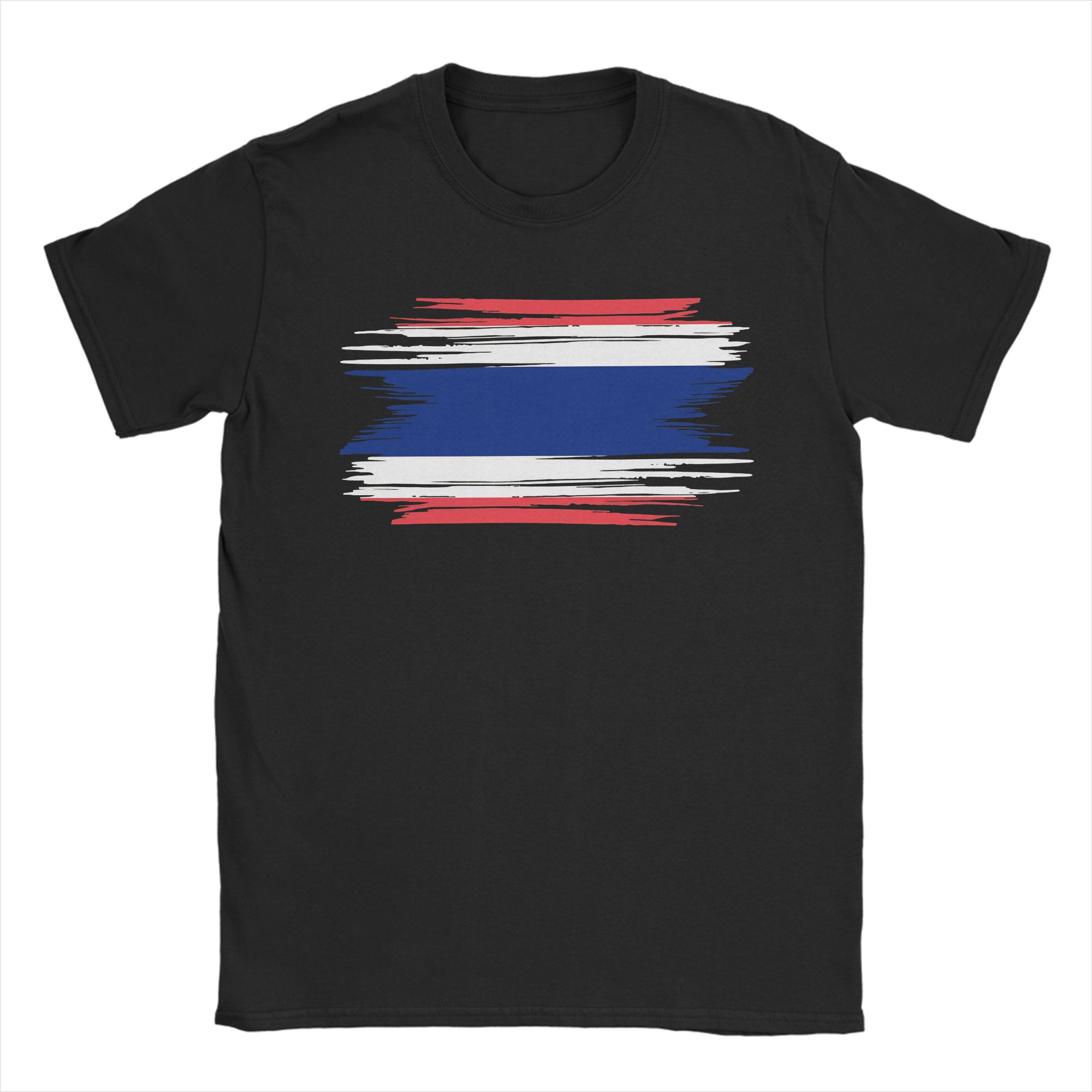 เสื้อยืดลายธงชาติไทยแบบดิสเทรส - Street Fashion Thailand บทวิจารณ์และราคา