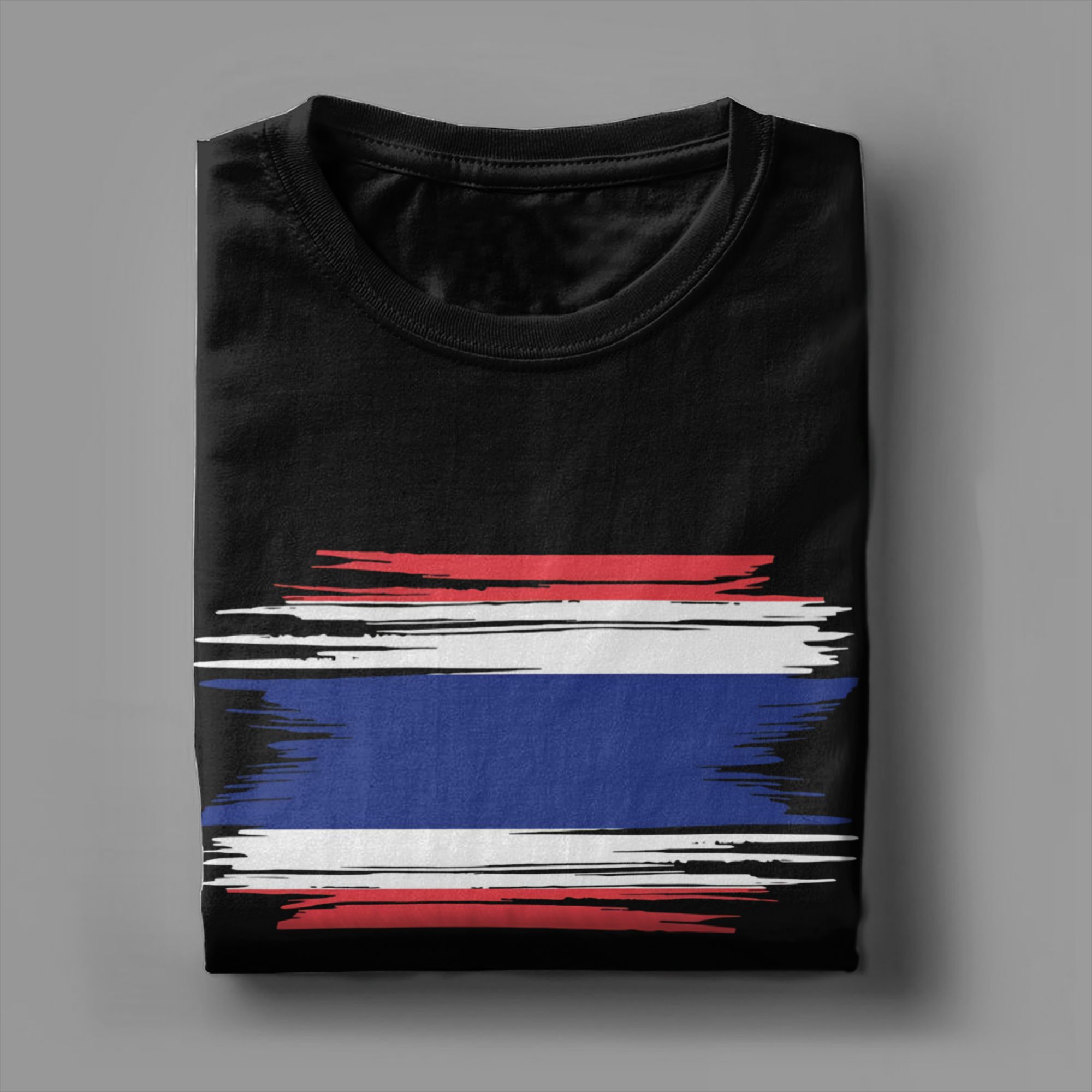 เสื้อยืดลายธงชาติไทยแบบดิสเทรส - Street Fashion Thailand บทวิจารณ์และราคา