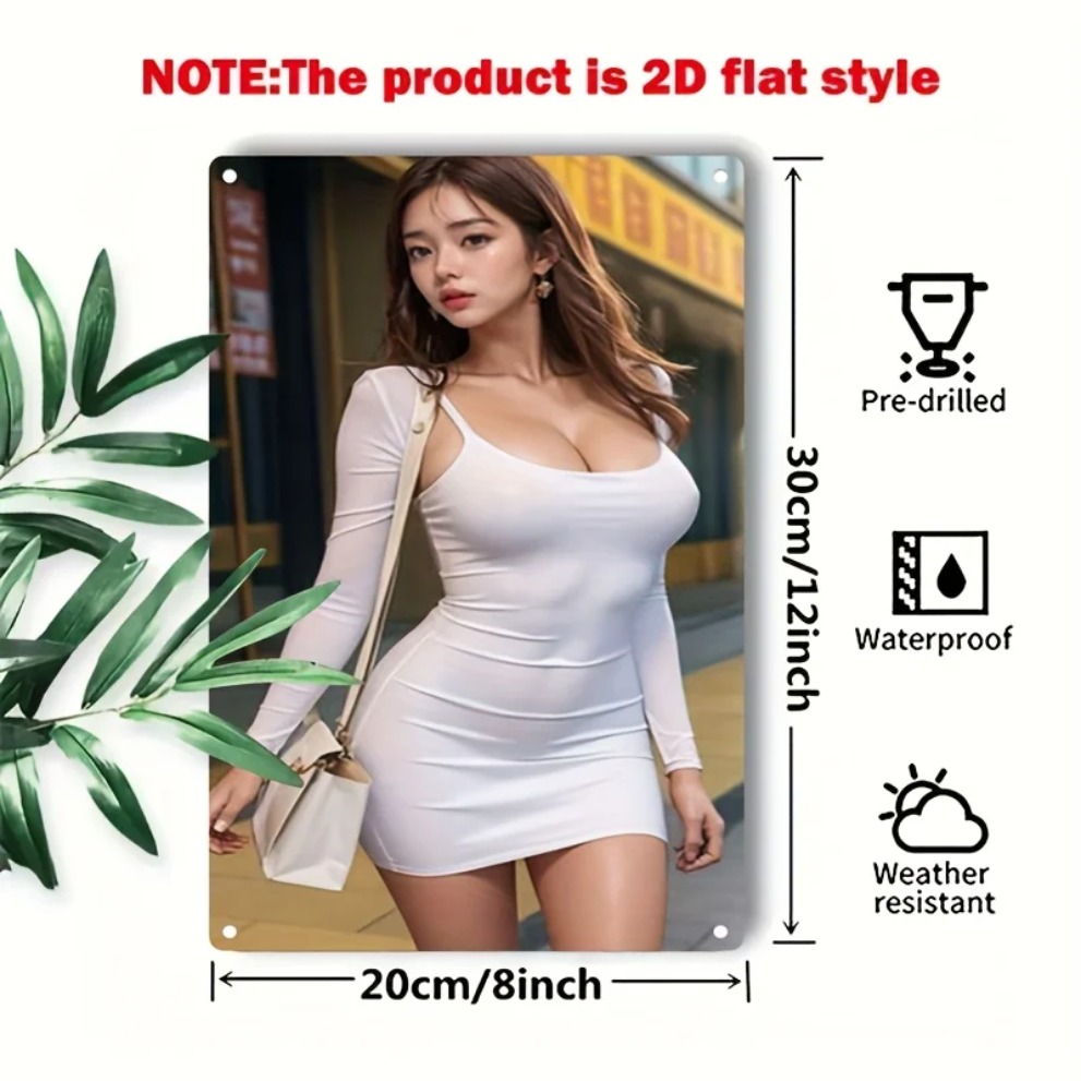 ป้ายโลหะติดผนังลายสาวสวยสไตล์เ - Asian Street Fashion Girls บทวิจารณ์และราคา