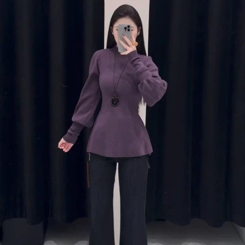 เสื้อสเวตเตอร์แขนยาวสไตล์เรียบ - Street Fashion Youth บทวิจารณ์และราคา
