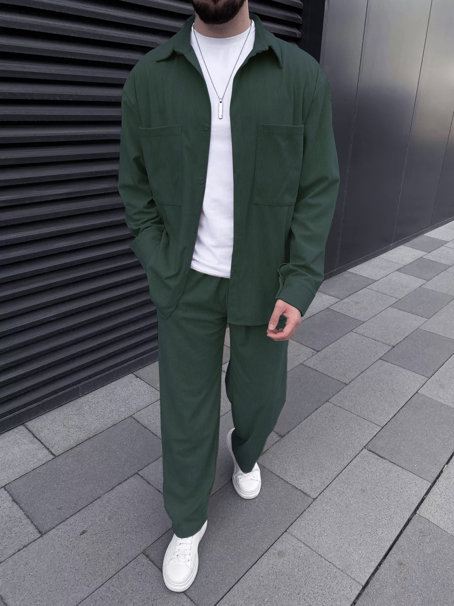 ชุดเซ็ตสองชิ้นผ้าลูกฟูกสำหรับผ - Street Fashion Style บทวิจารณ์และราคา