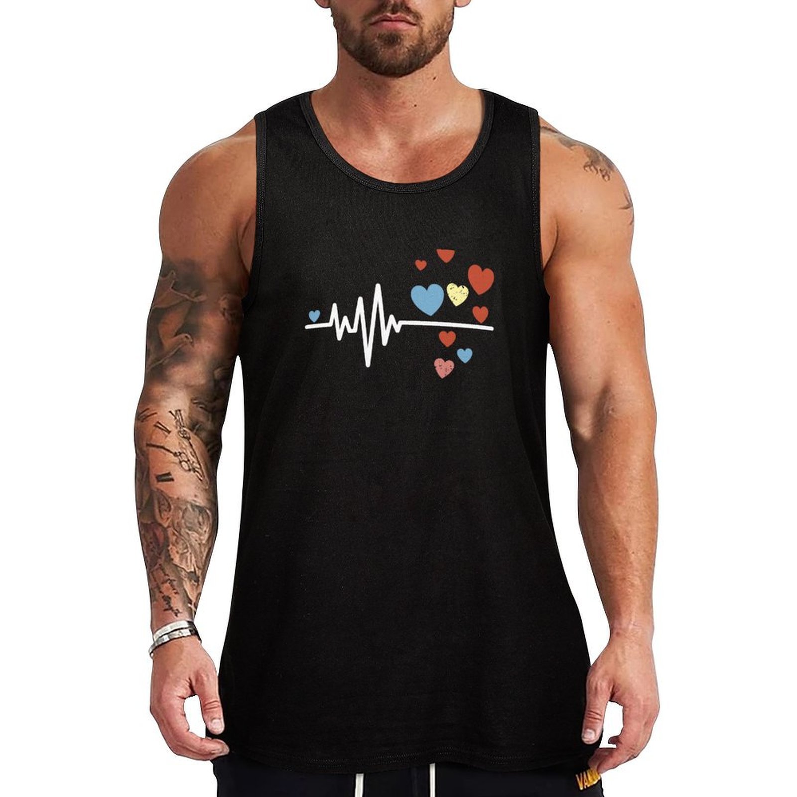 เสื้อกล้ามลายหัวใจเต้นรำแห่งคว - Street Fashion Urban บทวิจารณ์และราคา