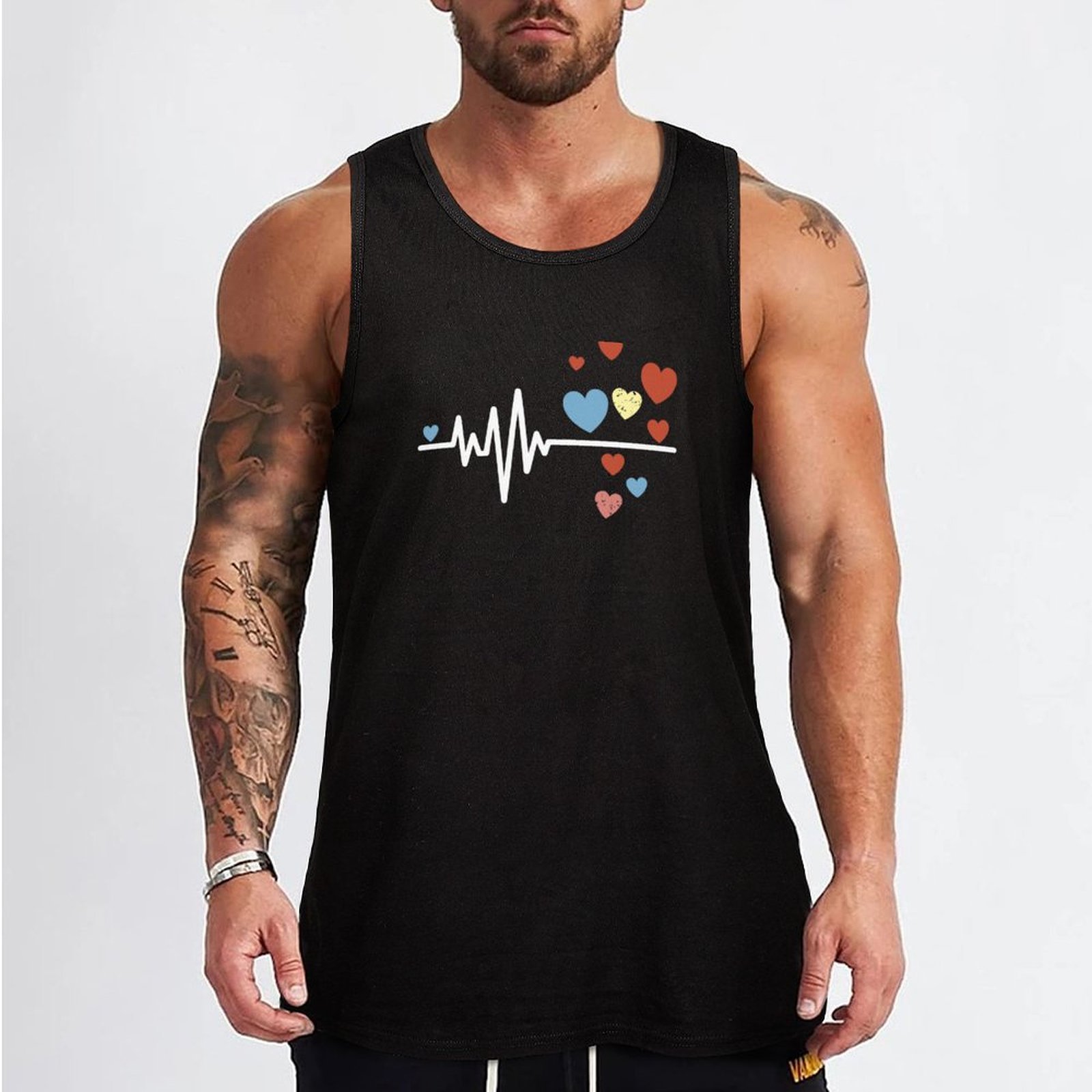 เสื้อกล้ามลายหัวใจเต้นรำแห่งคว - Street Fashion Urban บทวิจารณ์และราคา
