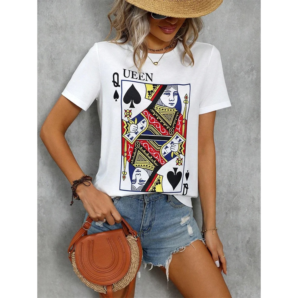 เสื้อยืดพิมพ์ลายโป๊กเกอร์ 3 มิ - Street Fashion Urban บทวิจารณ์และราคา