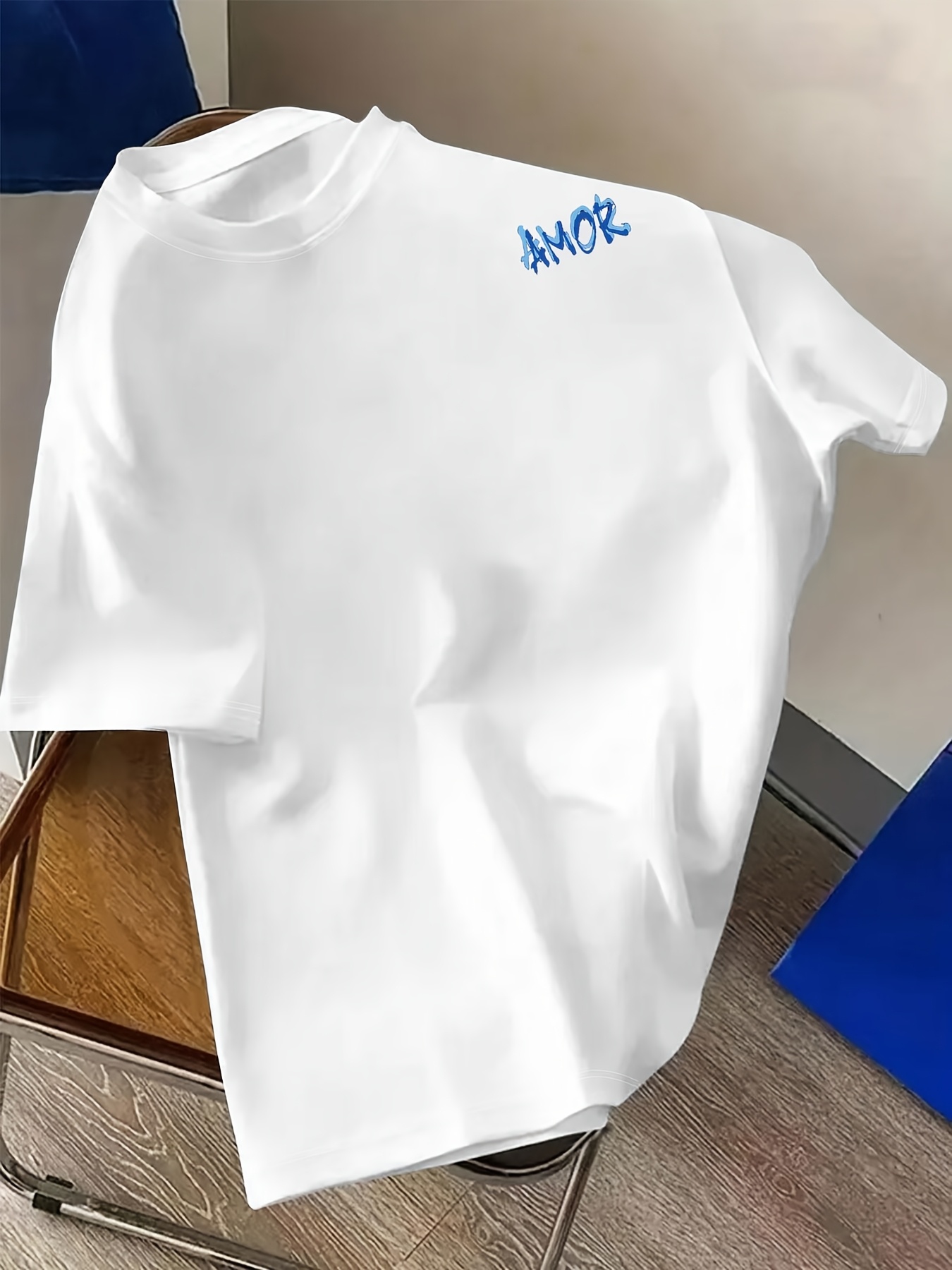 เสื้อยืดลายกราฟฟิตี้สีน้ำเงินด - Street Fashion Urban บทวิจารณ์และราคา