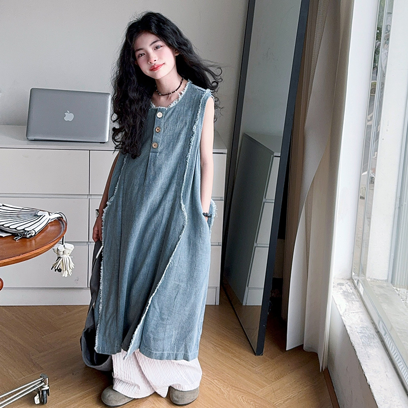 สไตล์หลวมเด็กหรูหราฤดูร้อน DEN - Street Fashion Kids บทวิจารณ์และราคา