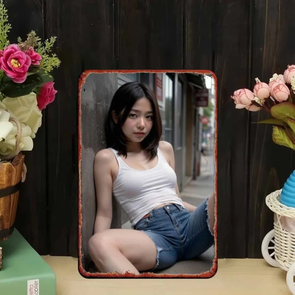 งานศิลปะติดผนังโลหะ HD สุดฮิต  - Asian Street Fashion Girls บทวิจารณ์และราคา