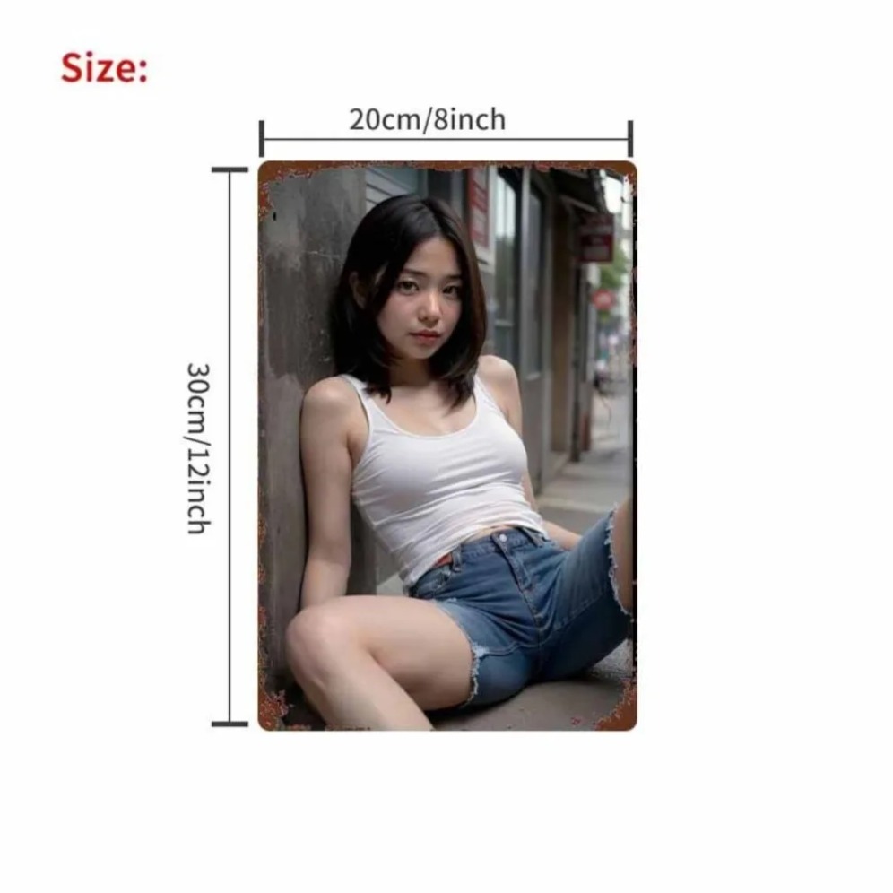 งานศิลปะติดผนังโลหะ HD สุดฮิต  - Asian Street Fashion Girls บทวิจารณ์และราคา