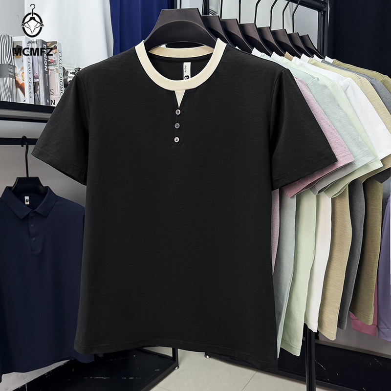 เสื้อยืดแขนสั้นผู้ชายสไตล์ลำลอ - Street Fashion Style บทวิจารณ์และราคา